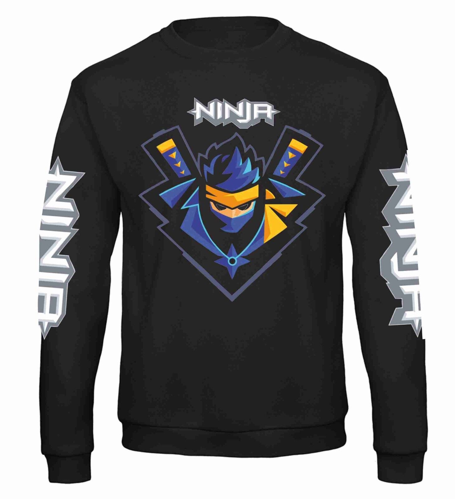 FELPA NERA STAMPATA VESTIBILITA' LARGA: STAMPA A COLORI SULLE MANICHE