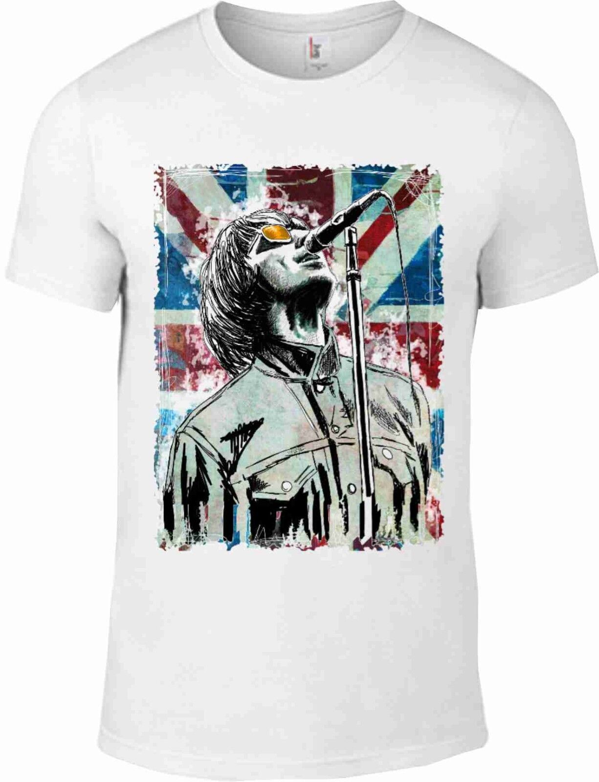 MAGLIETTA UOMO/DONNA BIANCA: ROCK ENGLISH