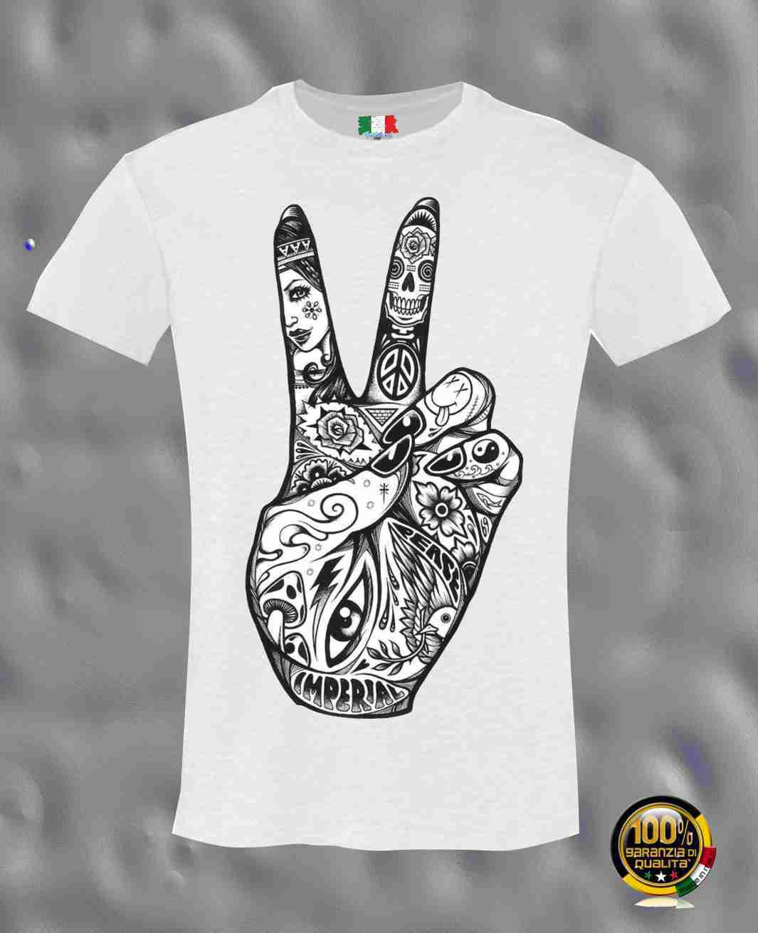 MAGLIETTA MADE IN ITALY PEZZO UNICO TESSUTO FIAMMATO SMOKE - VICTORY