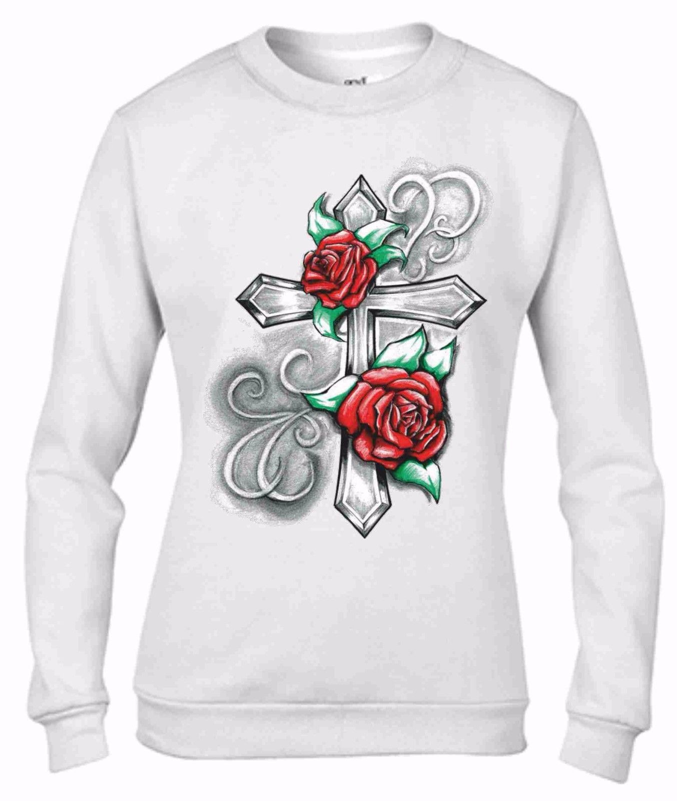 Felpa da girocollo Fashion: FIORI E ROSE