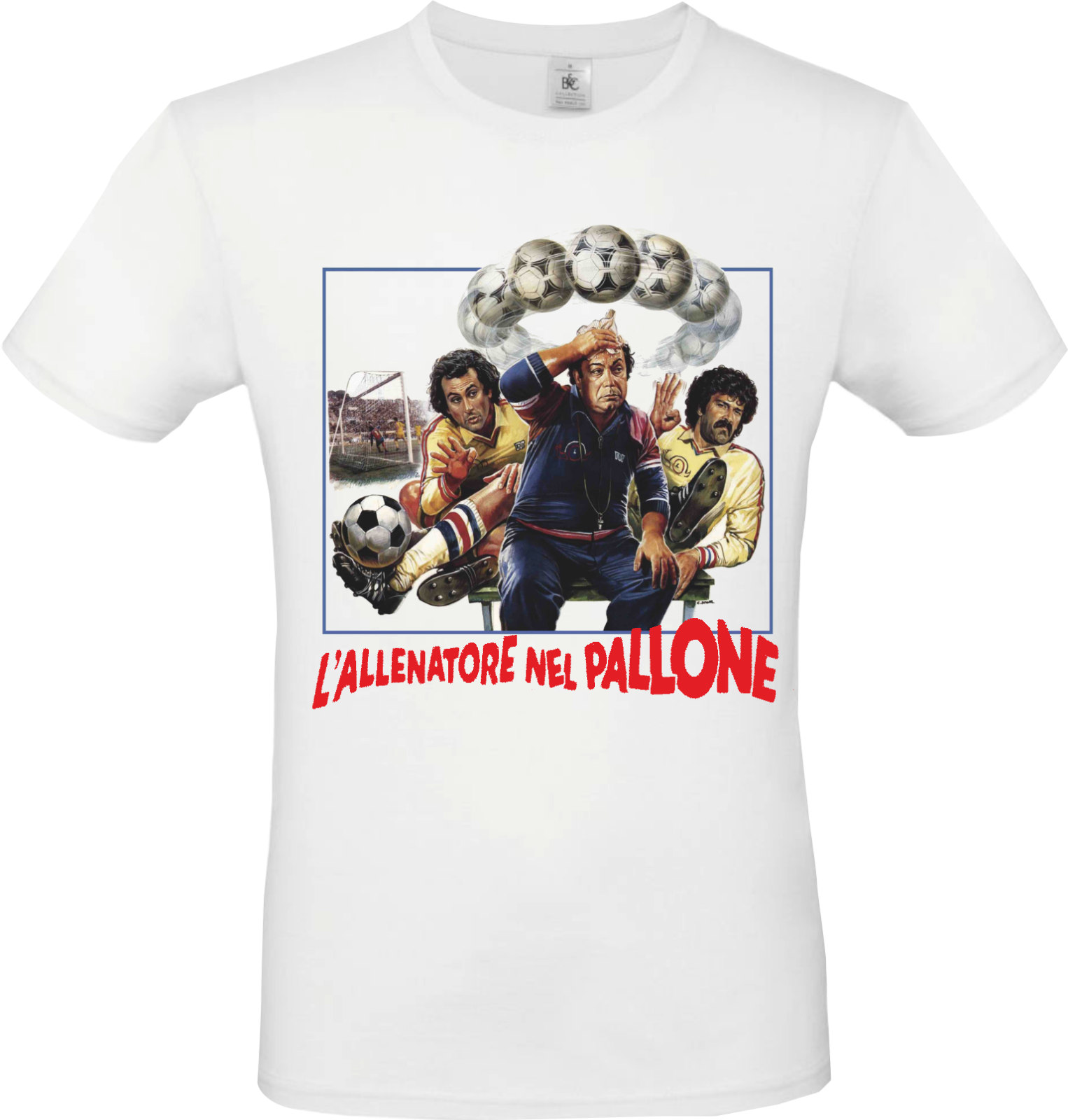 MAGLIETTA DA UOMO 100% COTONE BIANCO E COTONE FIAMMATO: L'ALLENATORE..