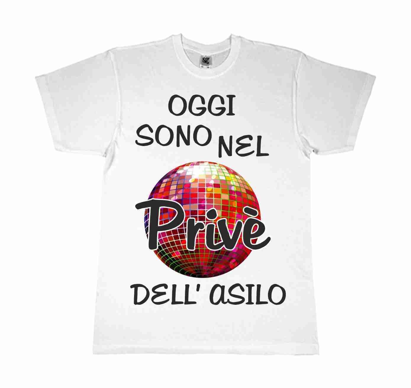 MAGLIETTA  DA BIMBO BIANCA CON STAMPA DIGITALE DIRETTA TITOLO IL PRIVE&apos