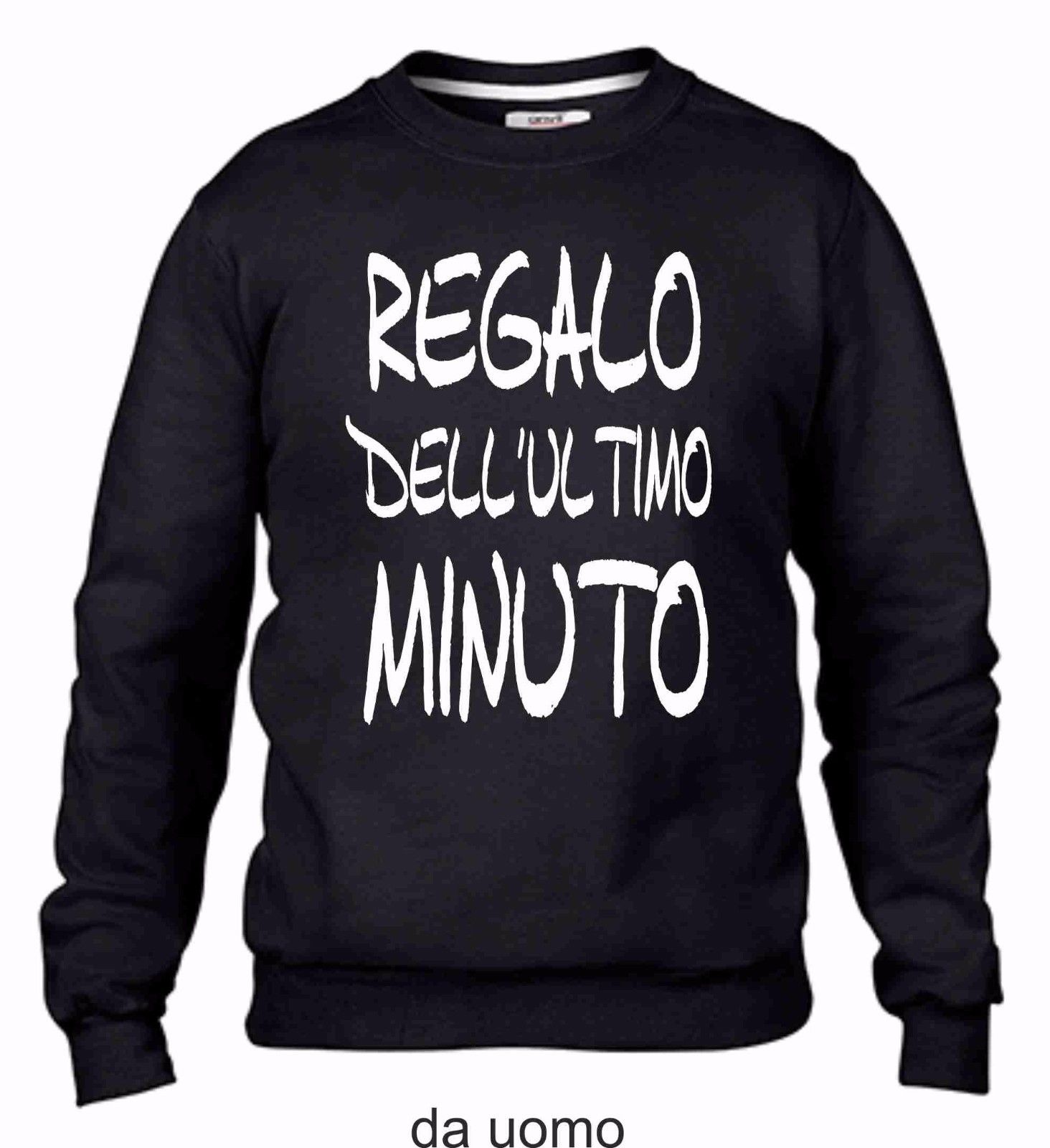 FELPA DA UOMO FASHION GIROCOLLO CON STAMPA: REGALO