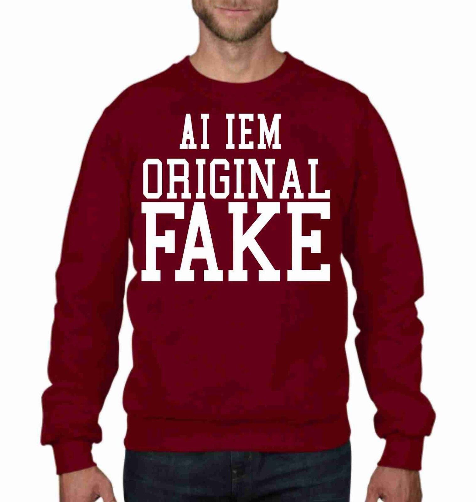 FELPA  DA UOMO FASHION GIROCOLLO ORIGINAL FAKE COLLEGE2
