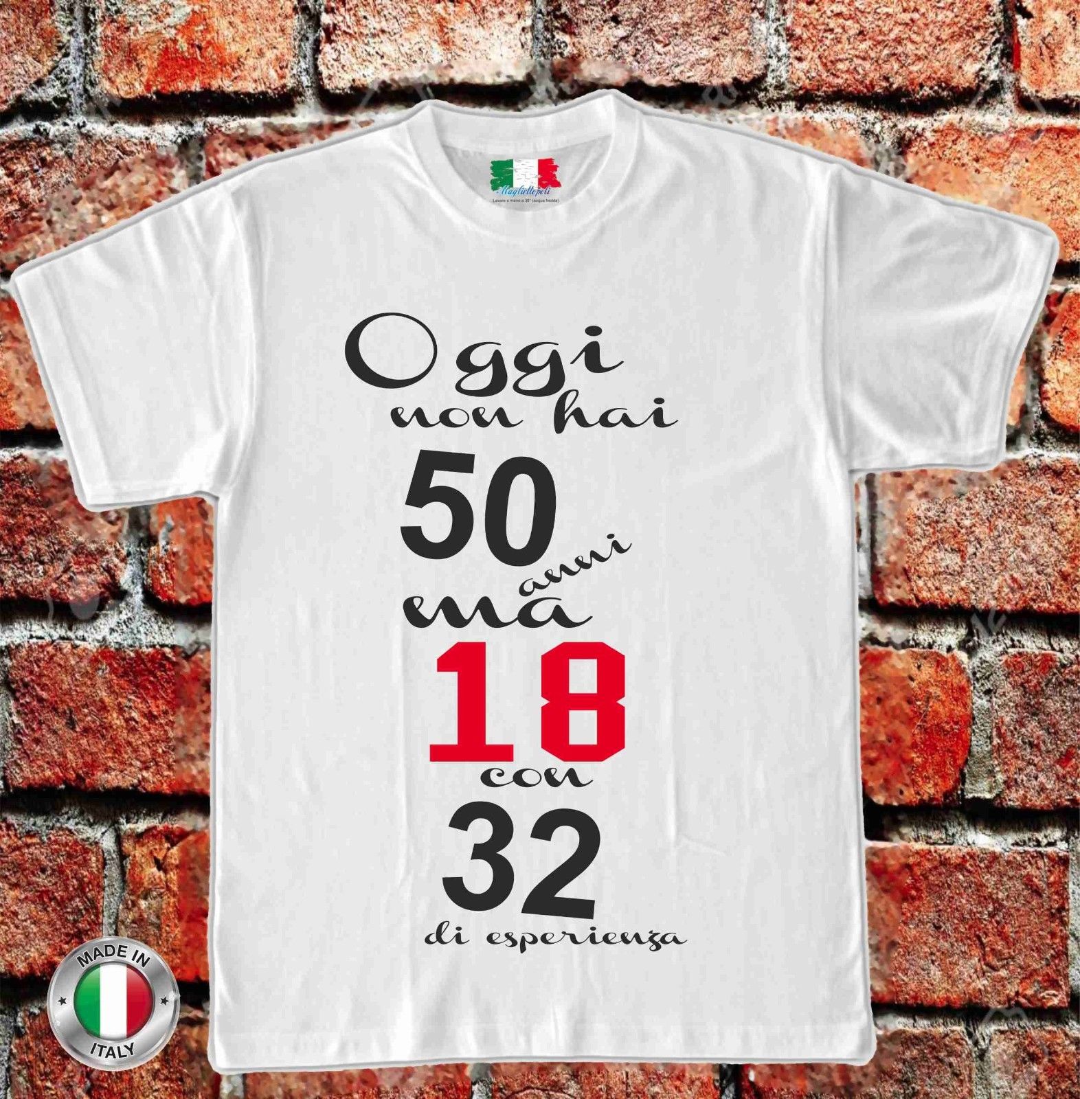 MAGLIETTA IN 100% COTONE UOMO/DONNA PER COMPLEANNO TITOLO: 50 18 32