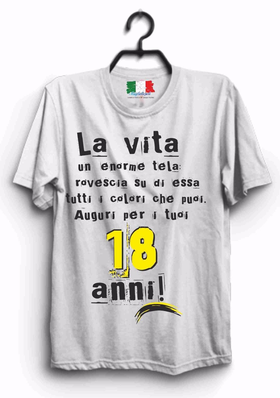 MAGLIETTA IN 100% COTONE UOMO/DONNA PER 18 ANNI TITOLO: ENORME TELA