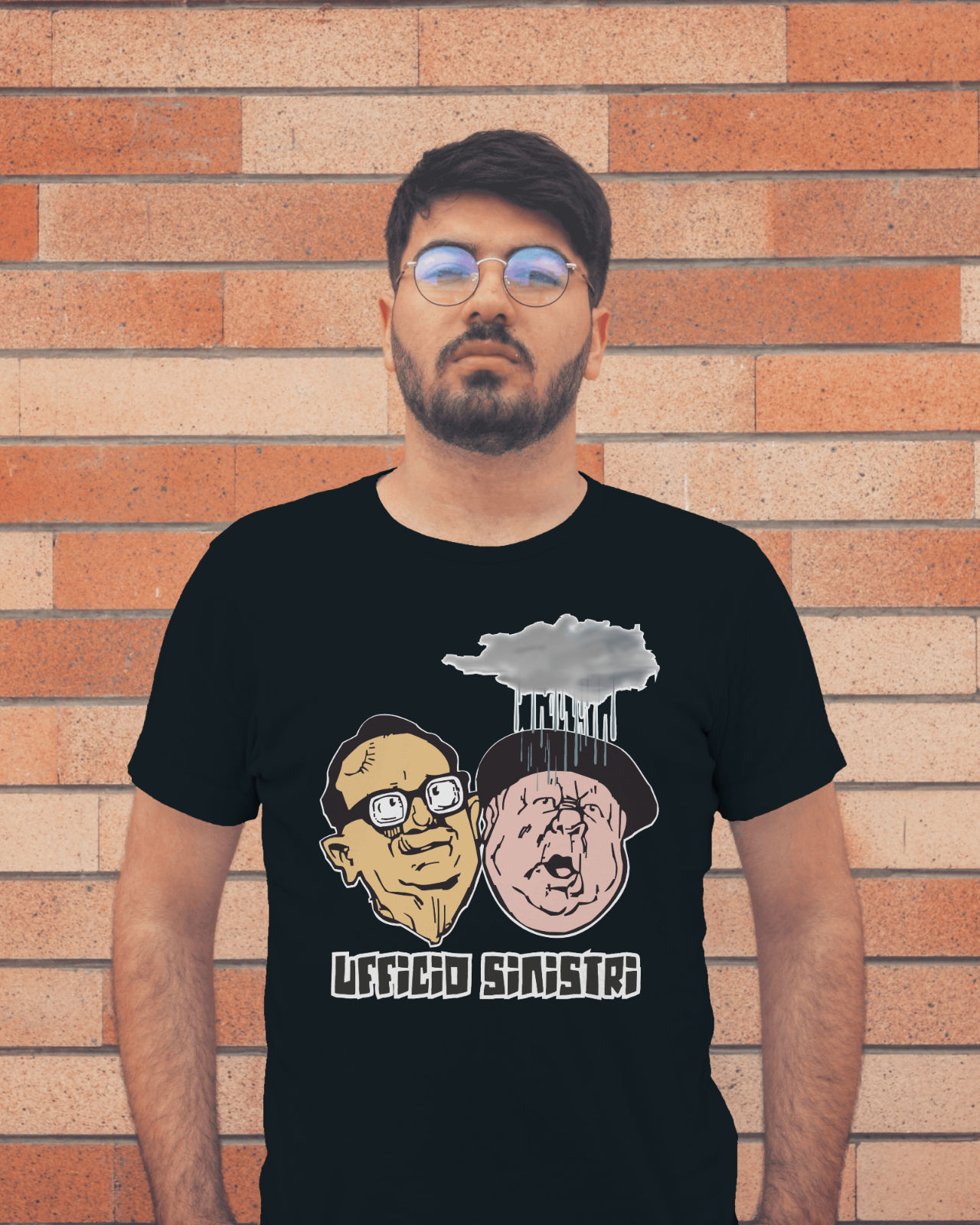 Maglietta in cotone con stampa Uffici sinistri