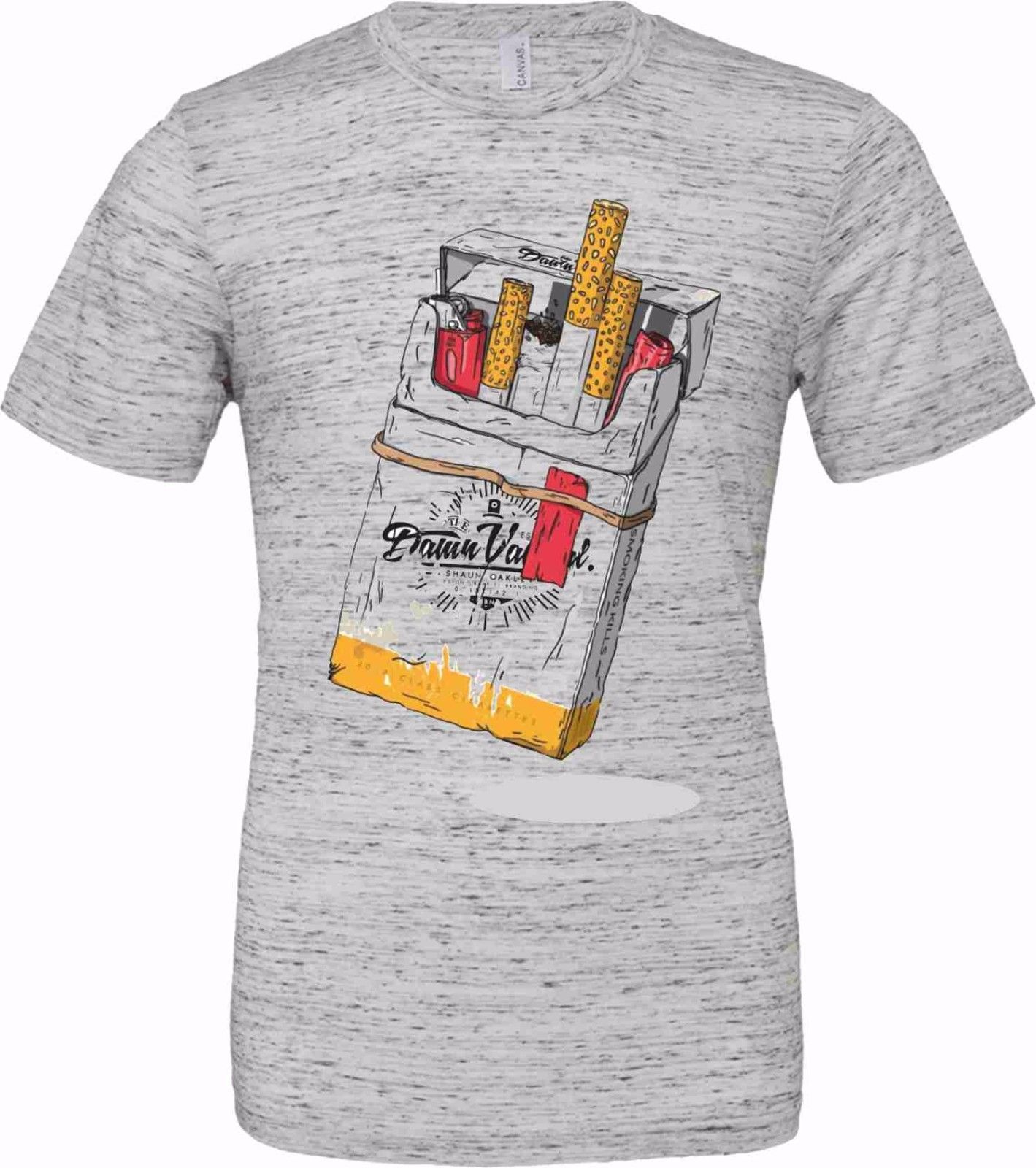 T-shirt unisex Poly-Cotton EFFETTO MARMO con stampa titolo: SIGARETTE