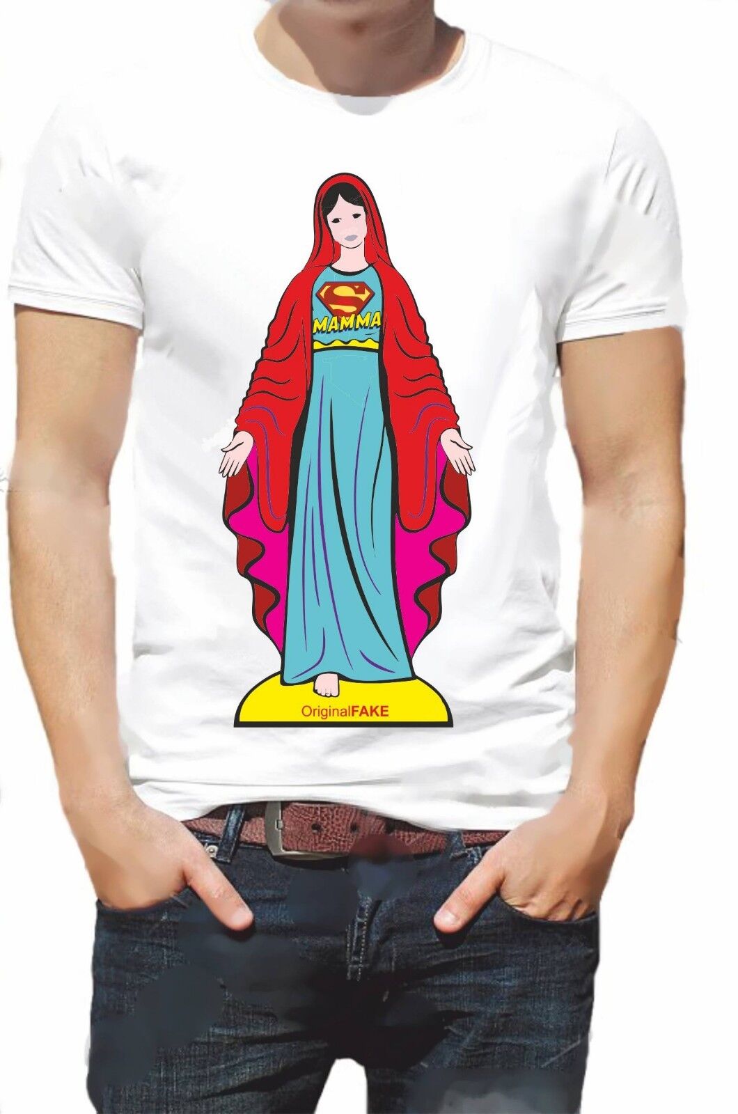 MAGLIETTA BIANCA ORIGINAL FAKE CON STAMPA SUPER M