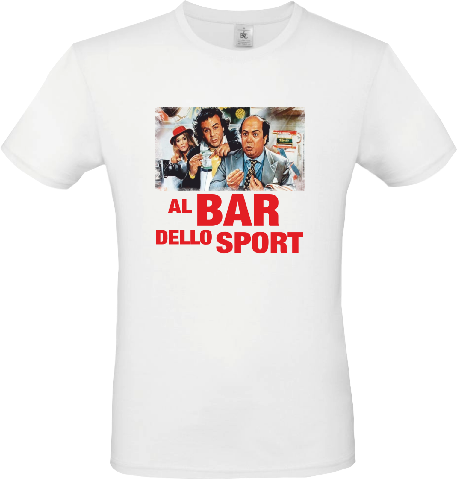 MAGLIETTA DA UOMO 100% COTONE BIANCO E COTONE FIAMMATO: AL BAR..