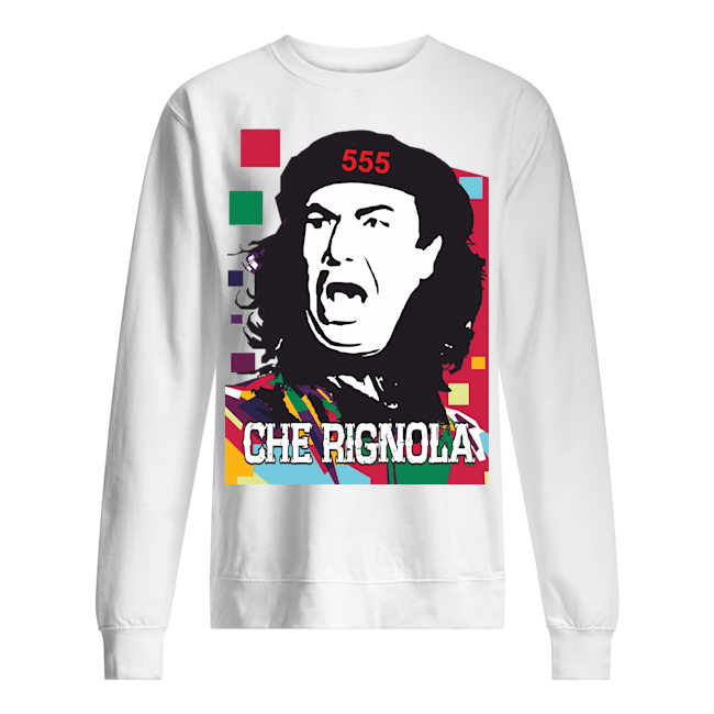 Felpa paricollo unisex con stampa Che Rignola Banfi Lino