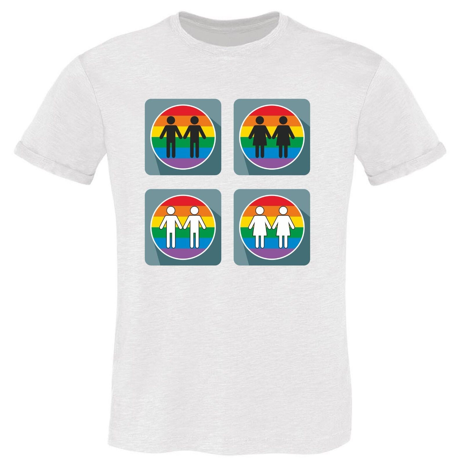 MAGLIETTE FIAMMATE MADE IN ITALY DA UOMO: STOP HOMOPHOBIA RETTANGOLI