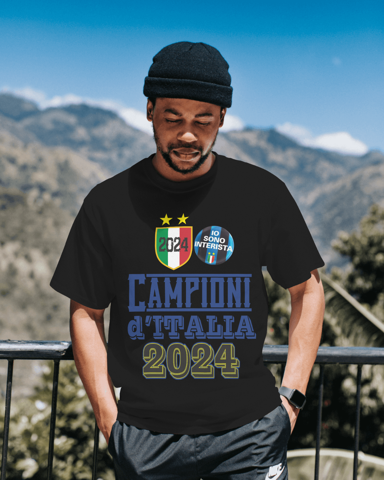 Maglietta celebrativa per i Campioni ditalia 2024 neroazzurri