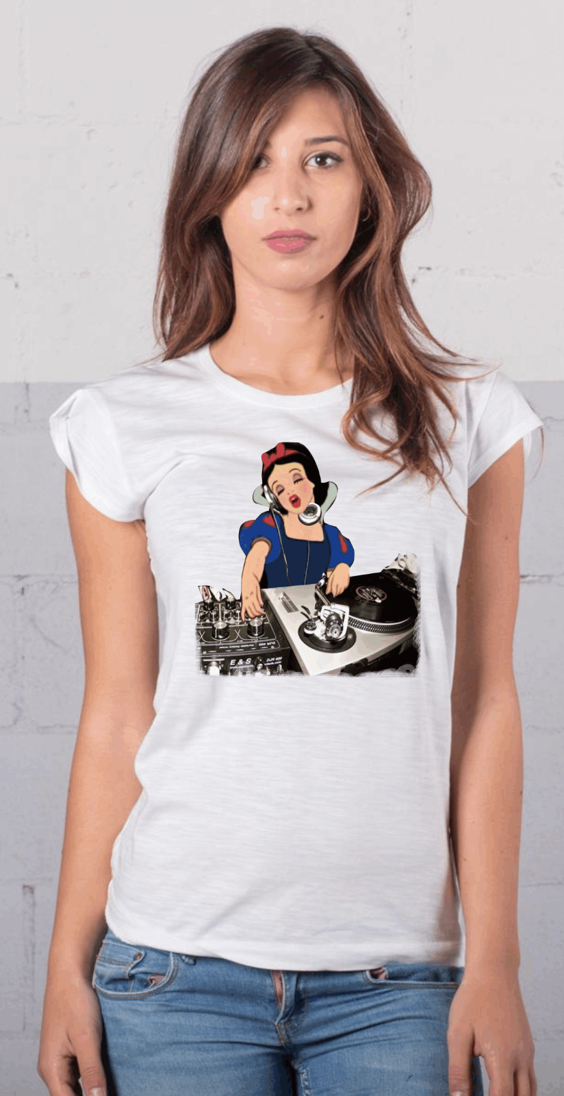 MAGLIETTA FIAMMATA MADE IN ITALY:  bianca dj