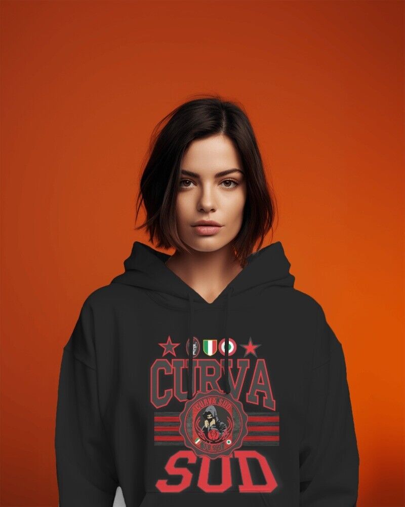 Felpa unica esclusiva con stampa sia davanti sia su retro la curva sud