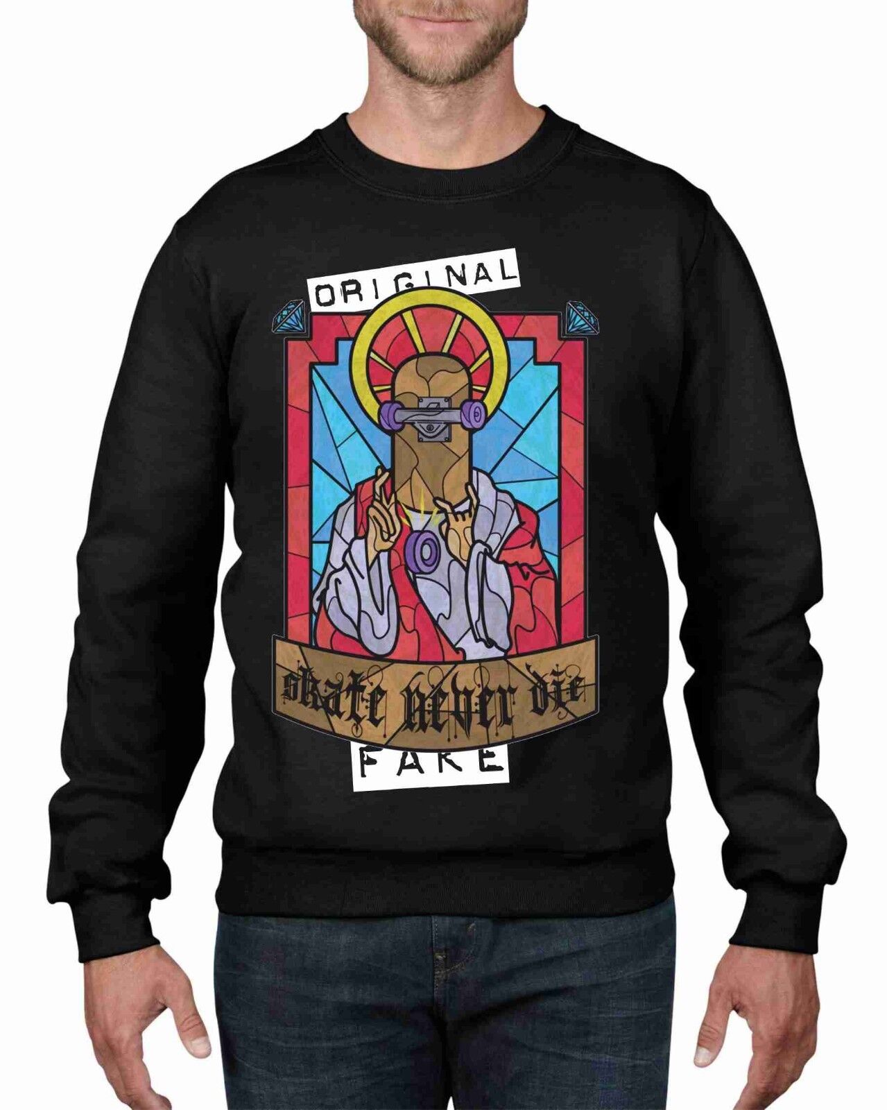 FELPA DA UOMO ORIGINAL FAKE 6z