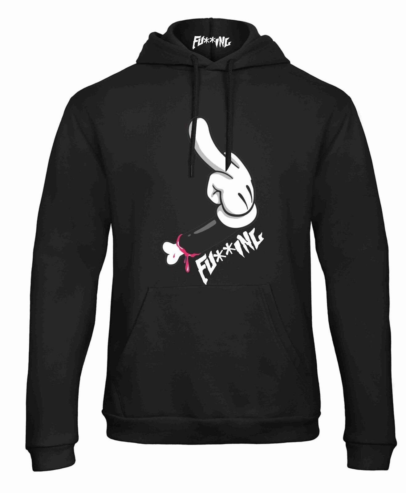 FELPA  DA UOMO CON CAPPUCCIO E MARSUPIO FUCKING DITO