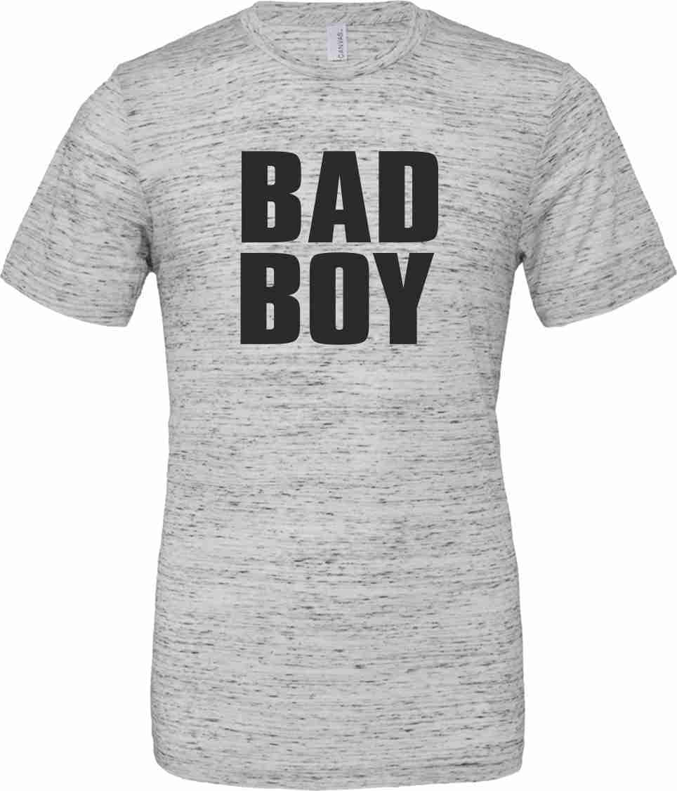 T-shirt unisex Poly-Cotton EFFETTO MARMO con stampa titolo: BAD BOY