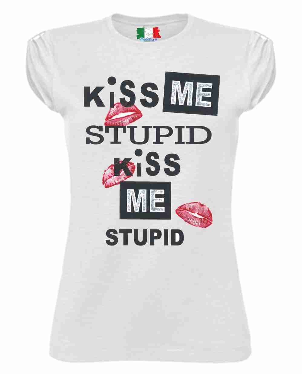 MAGLIETTA MADE IN ITALY PEZZO UNICO TESSUTO FIAMMATO TITOLO - stupid