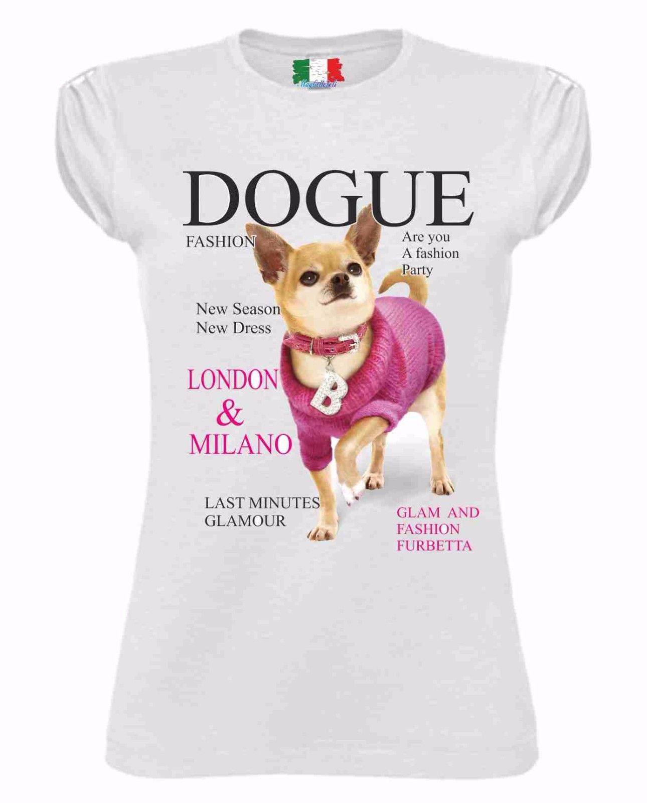 MAGLIETTA MADE IN ITALY PEZZO UNICO TESSUTO FIAMMATO TITOLO - DOGUE