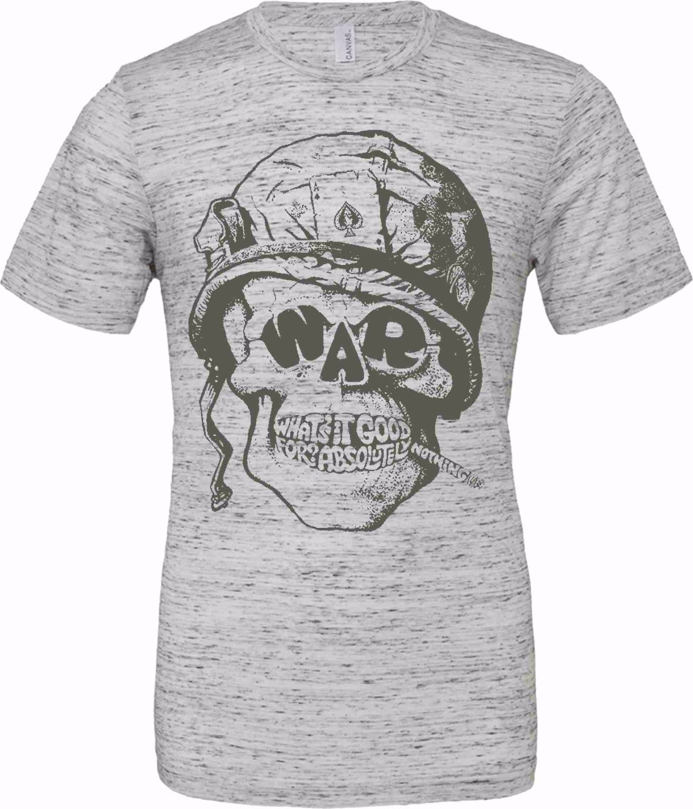 T-shirt unisex Poly-Cotton EFFETTO MARMO con stampa titolo: WAR