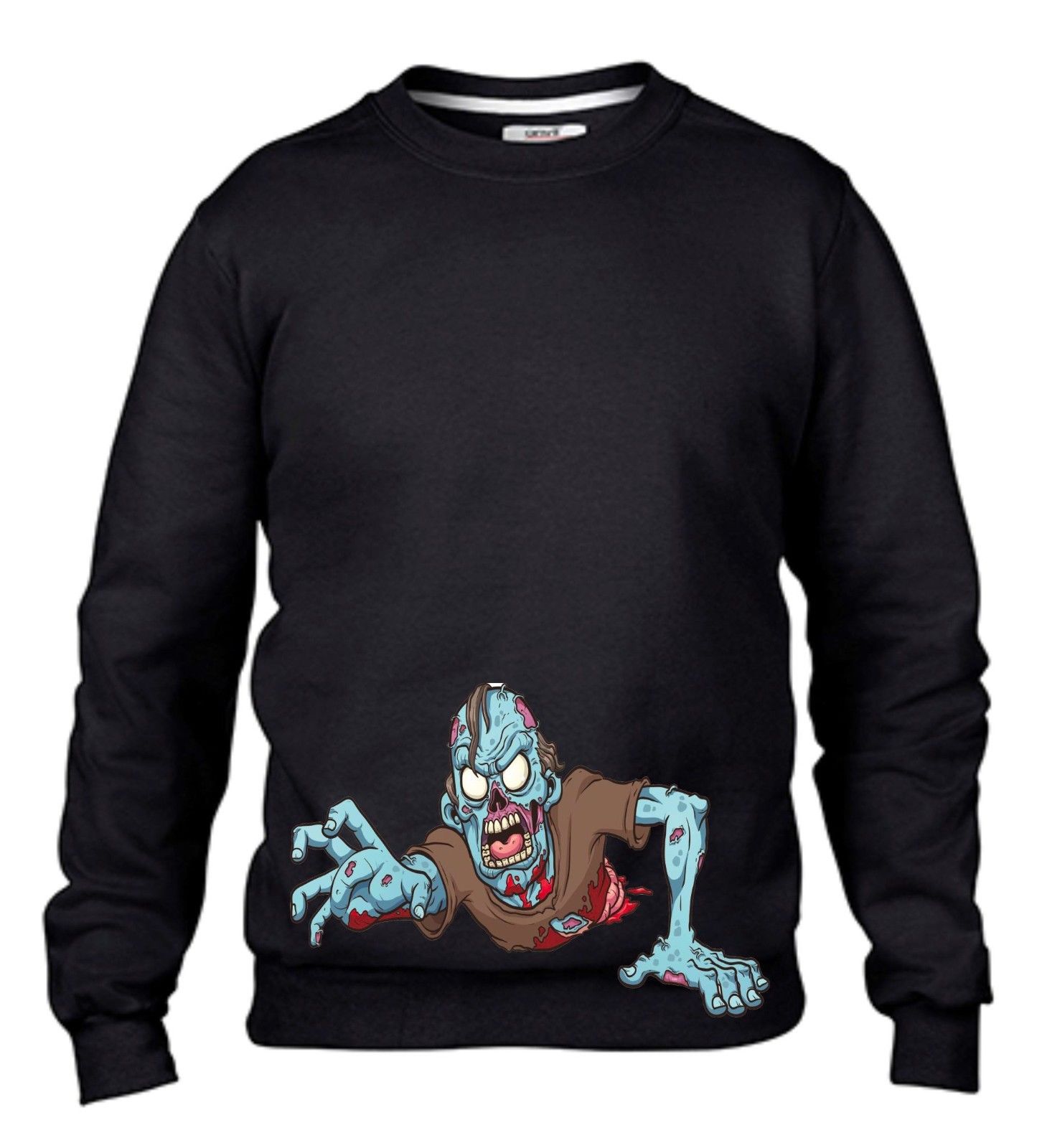 FELPA DA UOMO- DONNA FASHION GIROCOLLO CON STAMPA MORTO