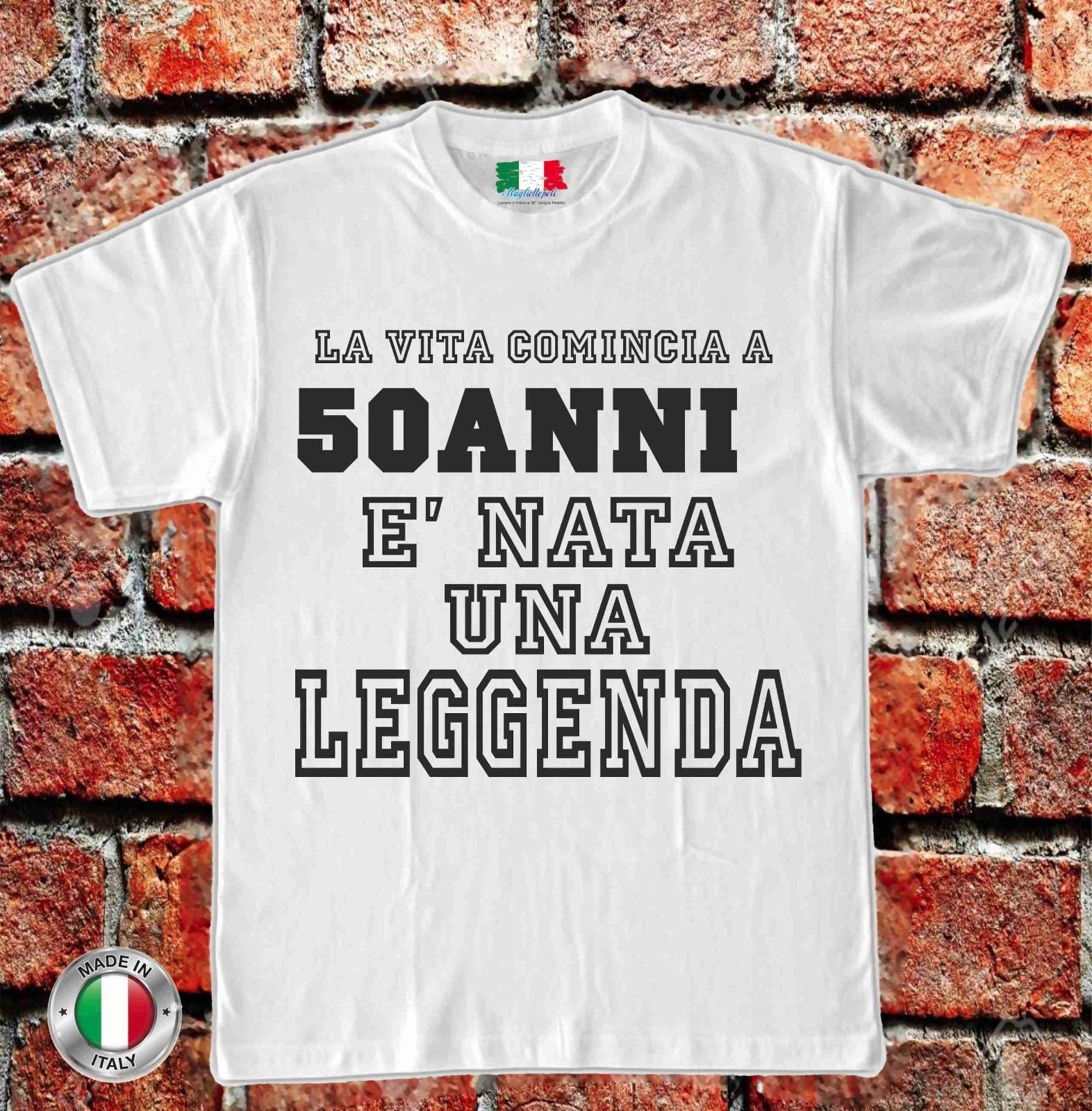 MAGLIETTA IN 100% COTONE UOMO/DONNA PER COMPLEANNO TITOLO: LEGGENDA