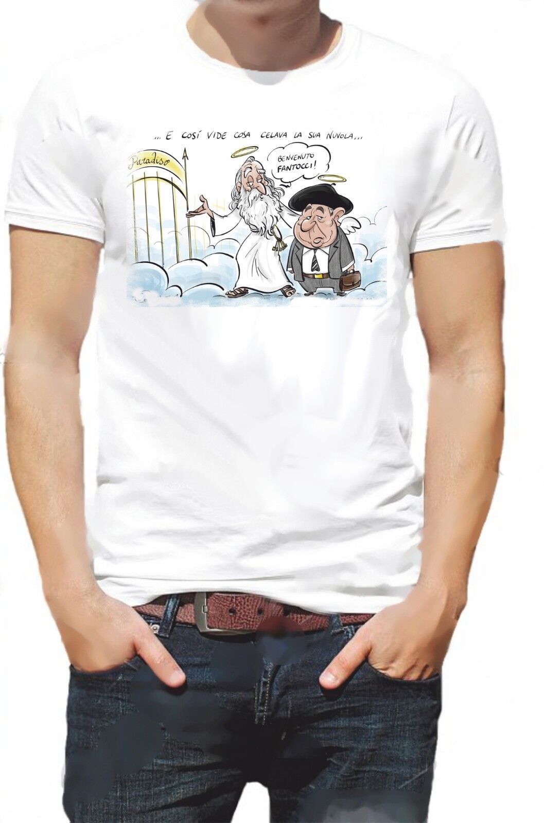 MAGLIETTA DA UOMO 100% COTONE BIANCO E COTONE FIAMMATO: PARADISO