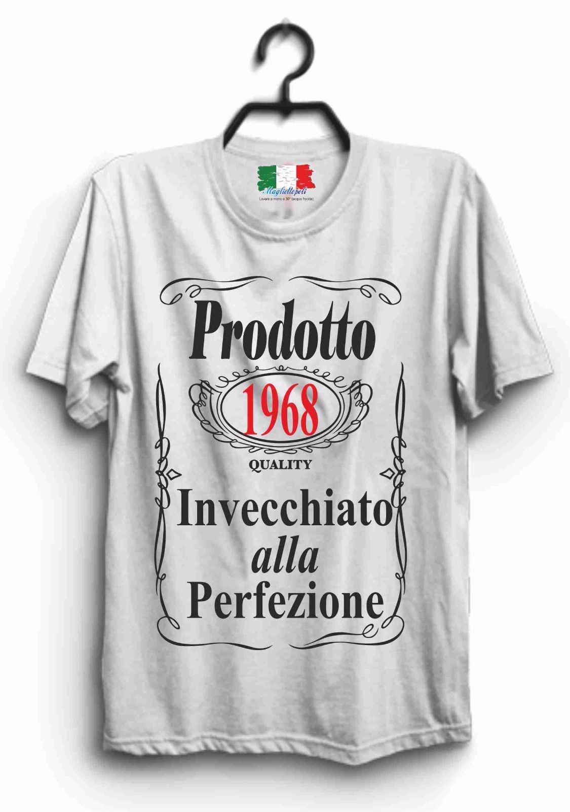 MAGLIETTA IN 100% COTONE UOMO/DONNA PER COMPLEANNI "INVECCHIATO"