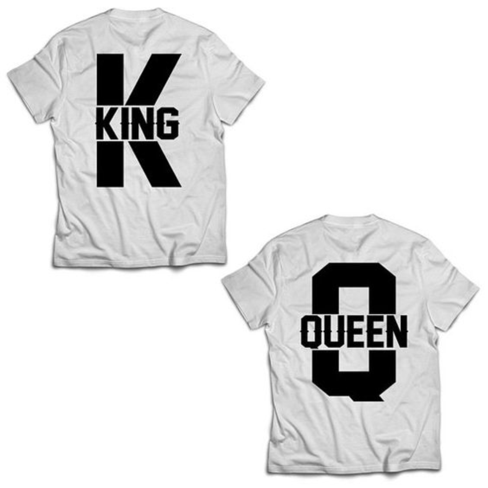 KIT DUE MAGLIETTE CON STAMPA K Q