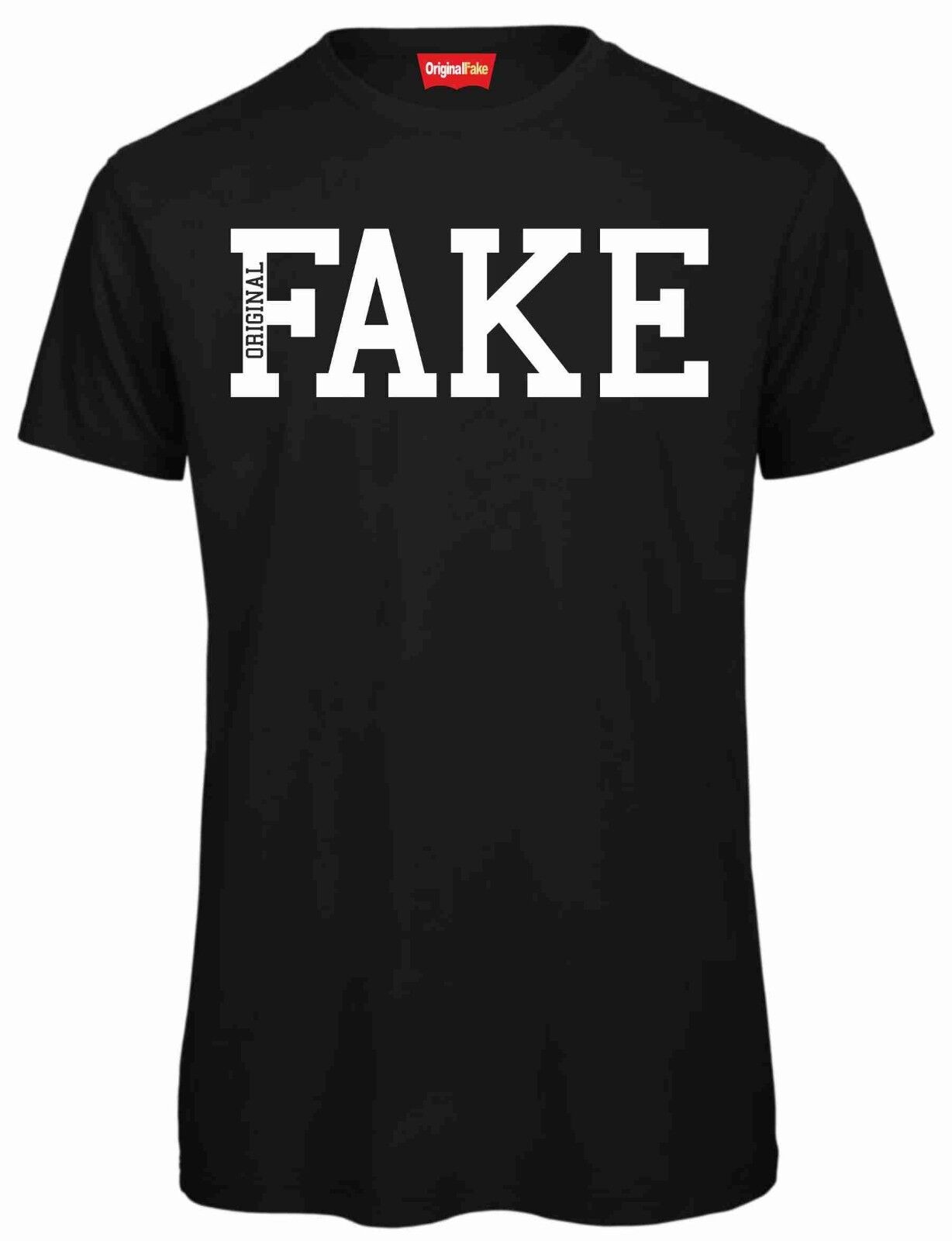 MAGLIETTA NERA  ORIGINAL FAKE CON STAMPA: FAKE