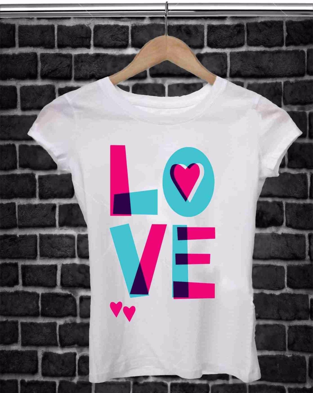 MAGLIETTA PER SAN VALENTINO UOMO/DONNA FRASE: LOVE COLOR