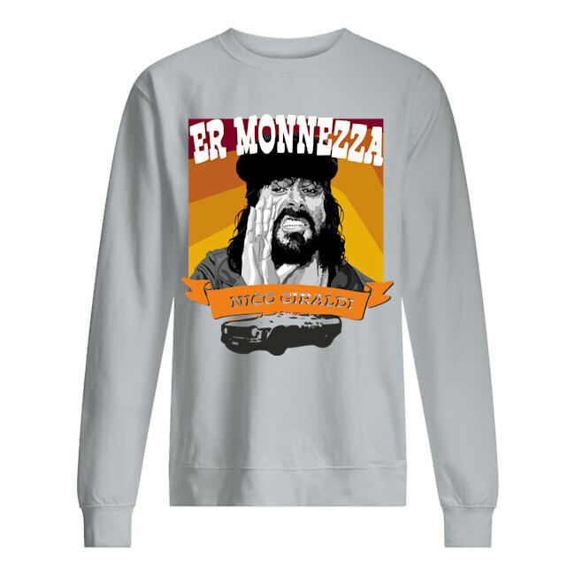 Felpa paricollo unisex con stampa: ER MONNEZZA