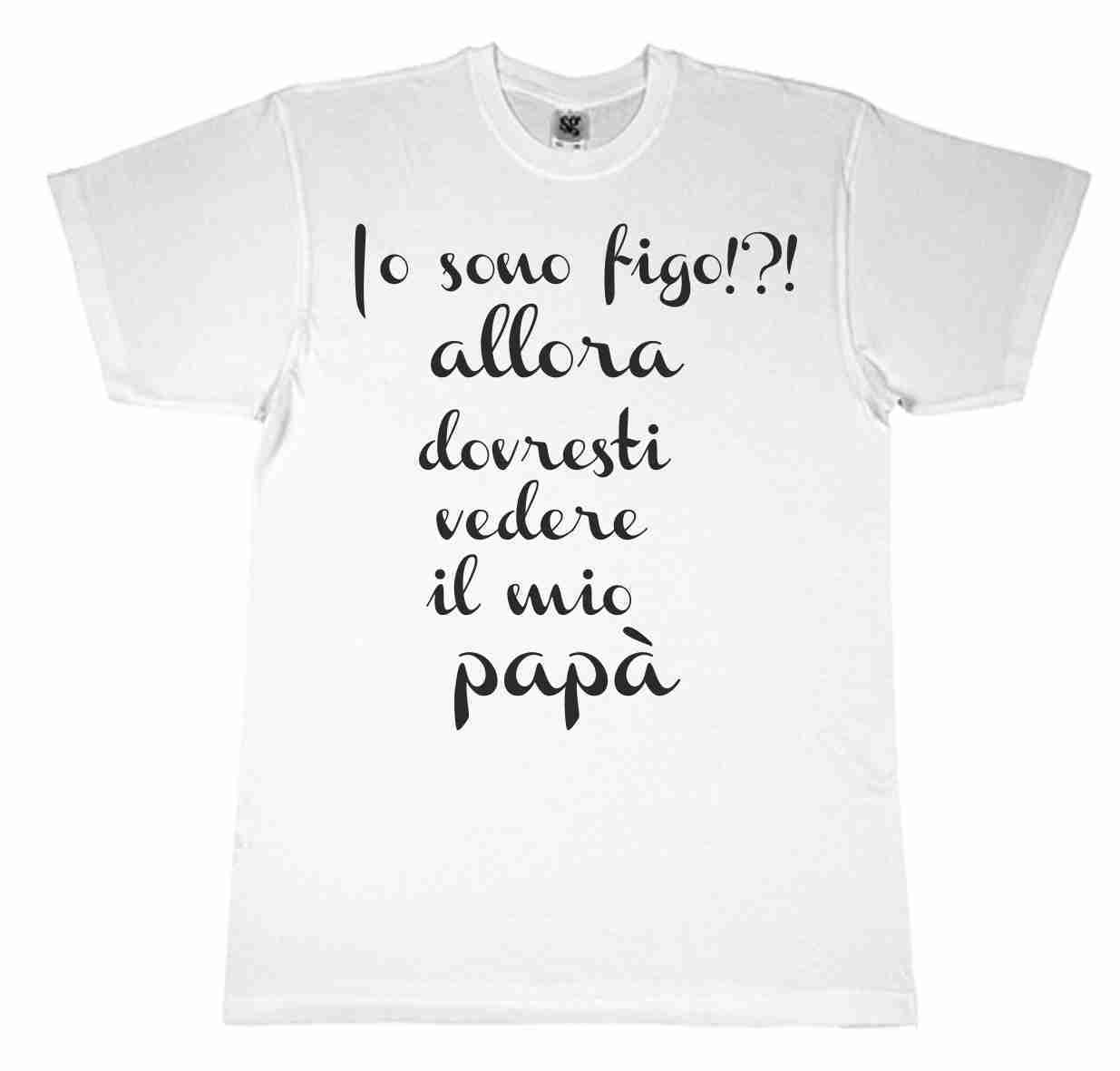 MAGLIETTA  DA BIMBO BIANCA CON STAMPA DIGITALE DIRETTA TITOLO:  SONO FIGO 2