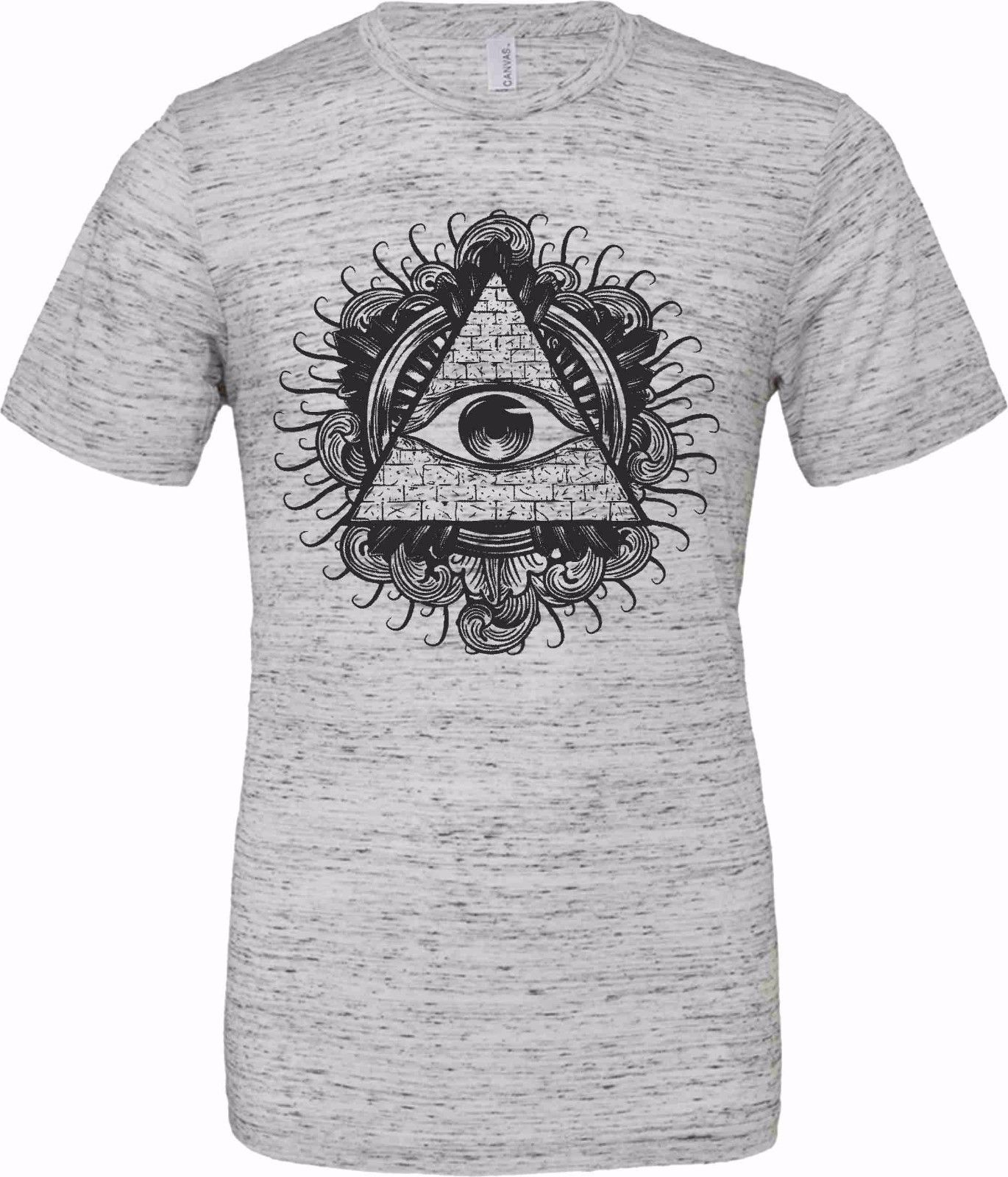 T-shirt unisex Poly-Cotton EFFETTO MARMO con stampa titolo: OCCHIO