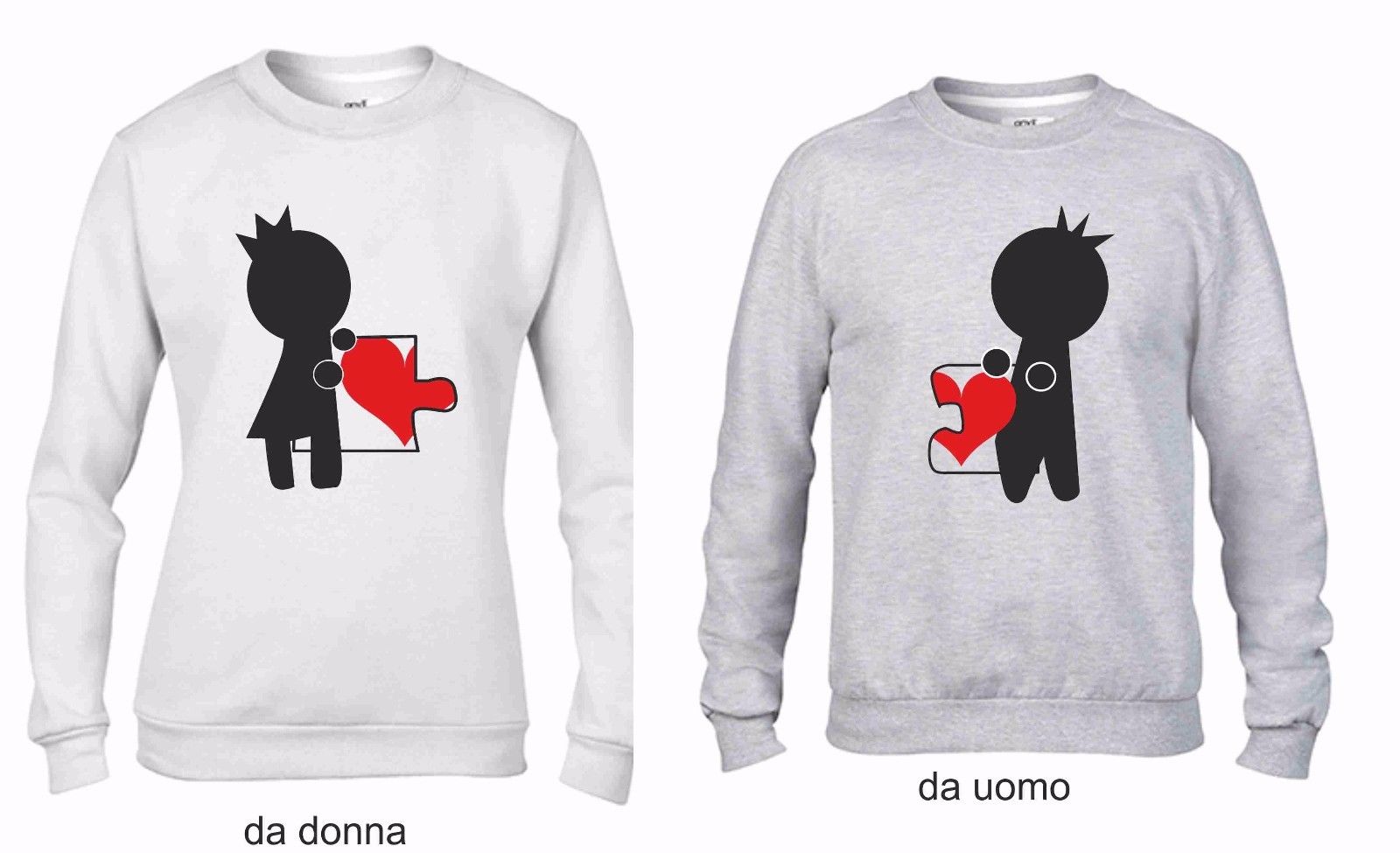 KIT 2 FELPE UNA DA UOMO UNA DONNA: PUZZLE