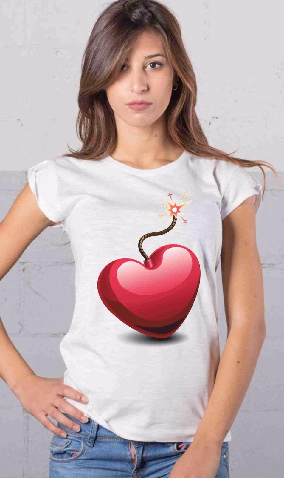 MAGLIETTE FIAMMATE MADE IN ITALY HEART BOMB