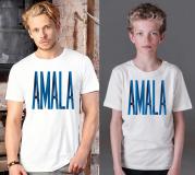 KIT DUE MAGLIETTE BIANCHE SPORTIVE - PADRE E FIGLIO AMALA