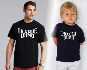 KIT DUE MAGLIETTE NERE  - PADRE E F