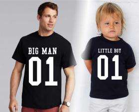 KIT DUE MAGLIETTE NERE  - PADRE E F