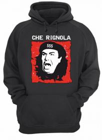 Felpa nera con cappuccio e marsupio