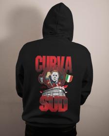 Felpa di colore nero con cappuccio